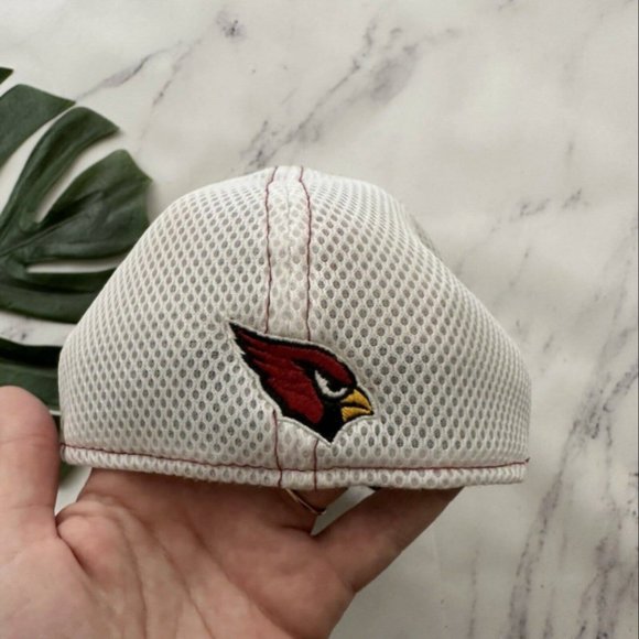New Era Arizona Cardinals NFL Team Fitted Hat Size S-M White Red 39Thirty - Picture 2 of 5